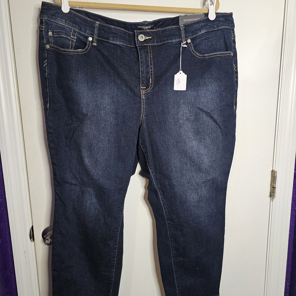 Torrid Dark Indigo Straight Leg Jeans